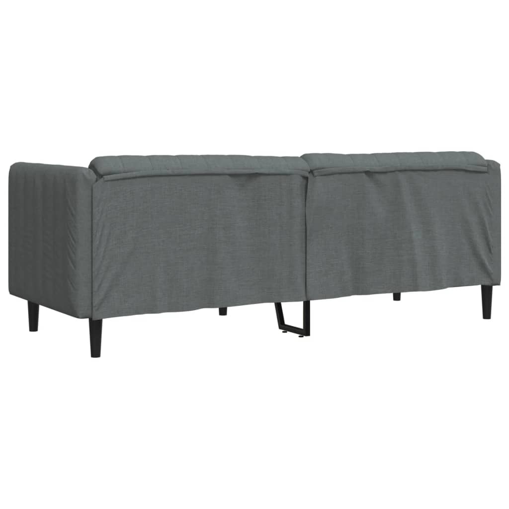 Sofa 3-Sitzer Dunkelgrau Stoff