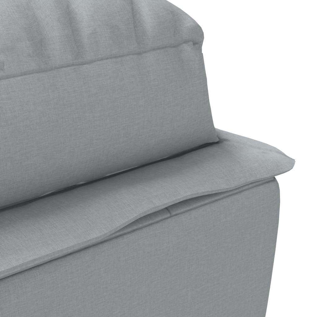 Massage-Chaiselongue mit Kissen Hellgrau Stoff