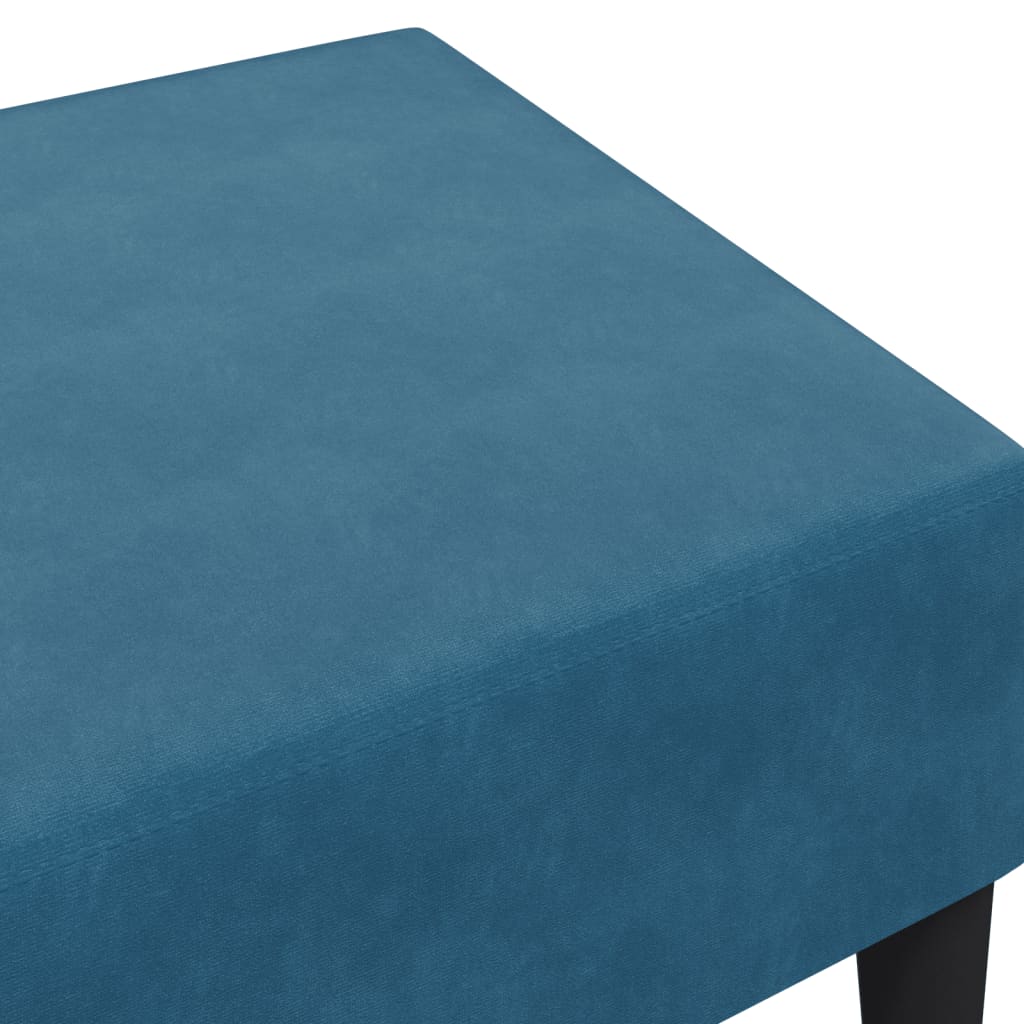 Fußhocker Blau 77x55x31 cm Samt