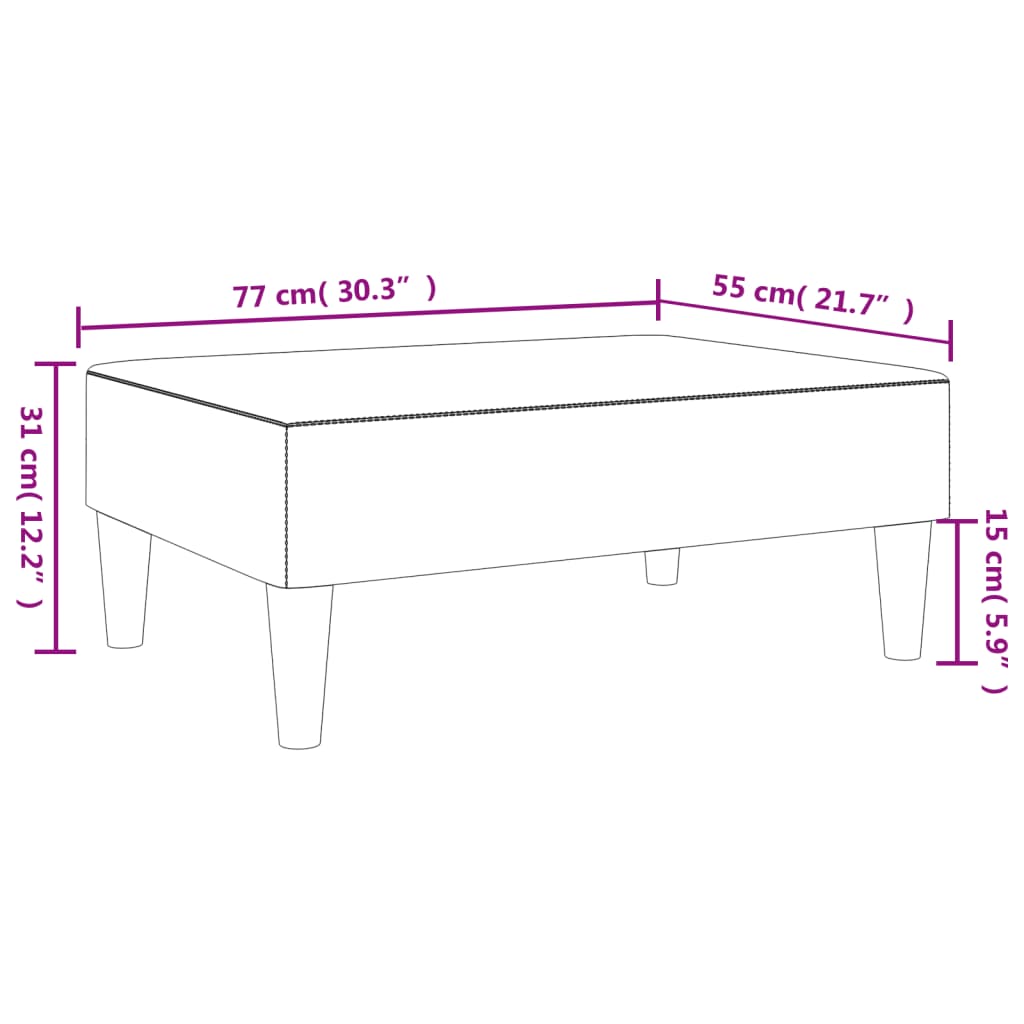 Fußhocker Gelb 77x55x31 cm Samt