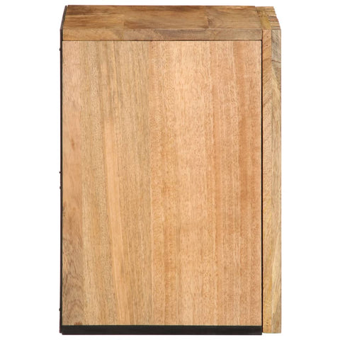 Bad-Wandschrank 38x34x48 cm Massives Raues Mangoholz