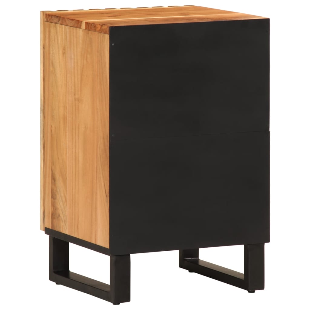 Badschrank 38x34x58 cm Massivholz Akazie