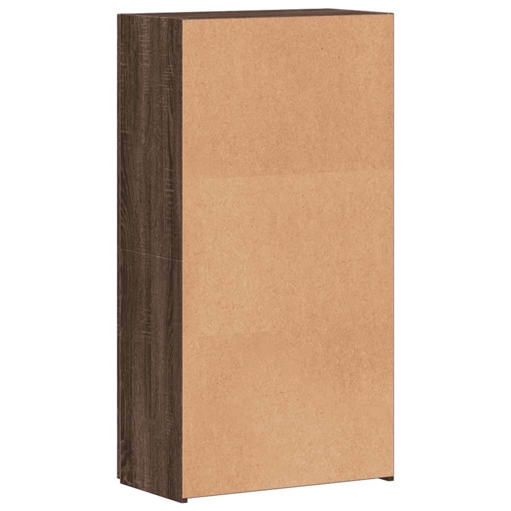 Aktenschrank Braun Eichen-Optik 60x32x115 cm Holzwerkstoff