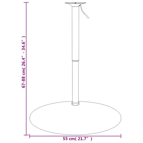 Bartisch-Gestell 45x90 cm Verchromter Stahl