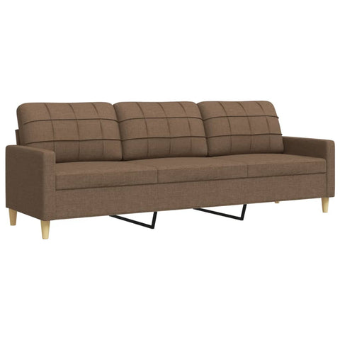 3-Sitzer-Sofa Braun 210 cm Stoff