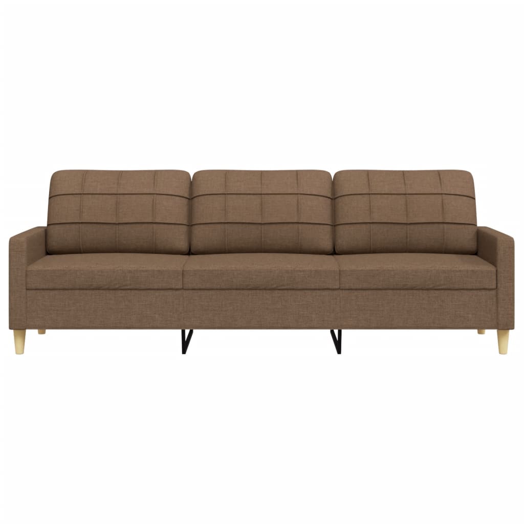 3-Sitzer-Sofa Braun 210 cm Stoff