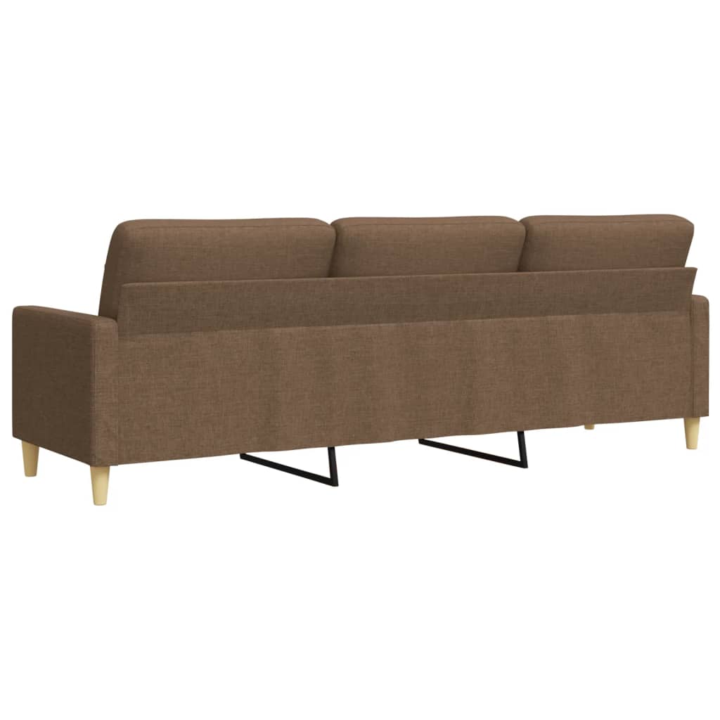 3-Sitzer-Sofa Braun 210 cm Stoff