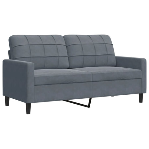 2-Sitzer-Sofa Dunkelgrau 140 cm Samt