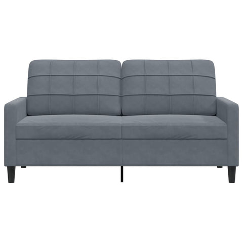 2-Sitzer-Sofa Dunkelgrau 140 cm Samt