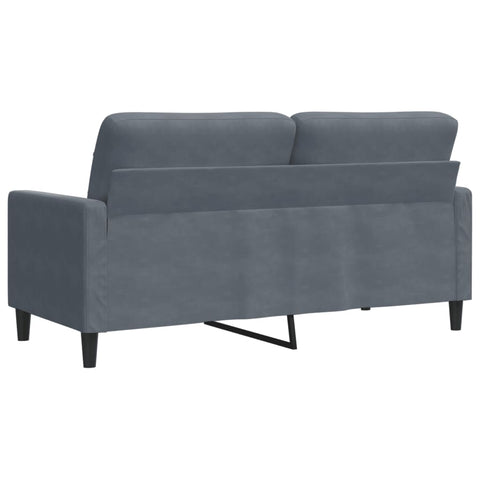 2-Sitzer-Sofa Dunkelgrau 140 cm Samt