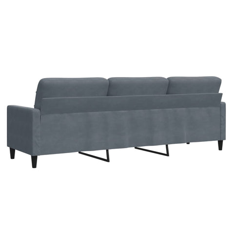 3-Sitzer-Sofa Dunkelgrau 210 cm Samt