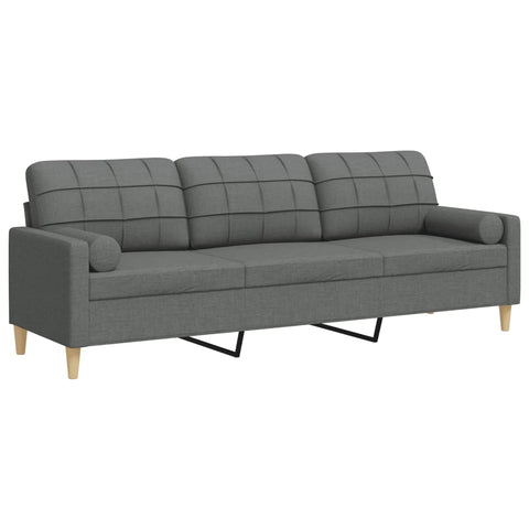 3-Sitzer Sofa mit Stoffbezug und abnehmbaren Kissen – modernes Design, 226 cm breit, komfortabel und pflegeleicht