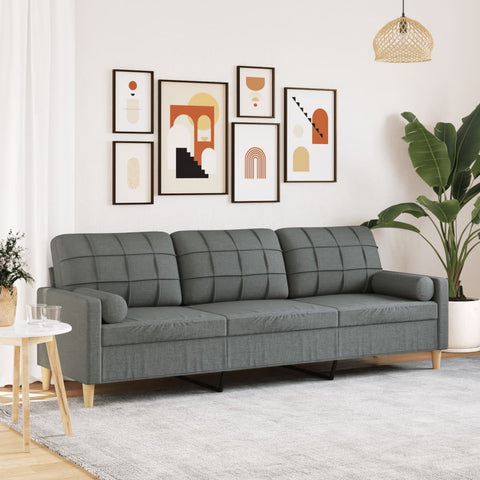 3-Sitzer Sofa mit Stoffbezug und abnehmbaren Kissen – modernes Design, 226 cm breit, komfortabel und pflegeleicht