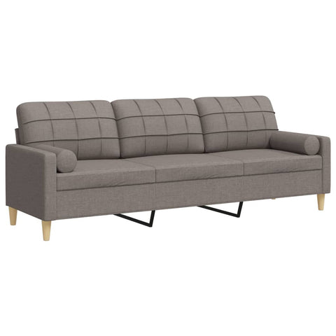 3-Sitzer Sofa mit Stoffbezug und abnehmbaren Kissen – modernes Design, 226 cm breit, komfortabel und pflegeleicht