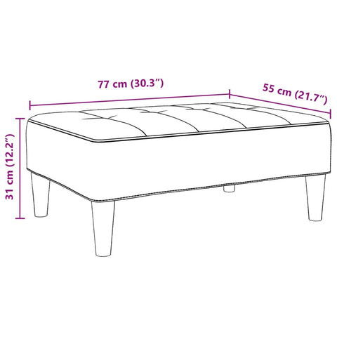 Fußhocker Dunkelgrau 77x55x31 cm Samt