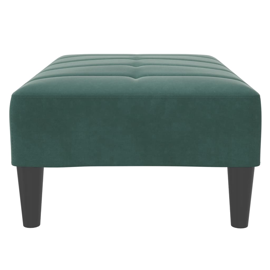 Fußhocker Dunkelgrün 77x55x31 cm Samt