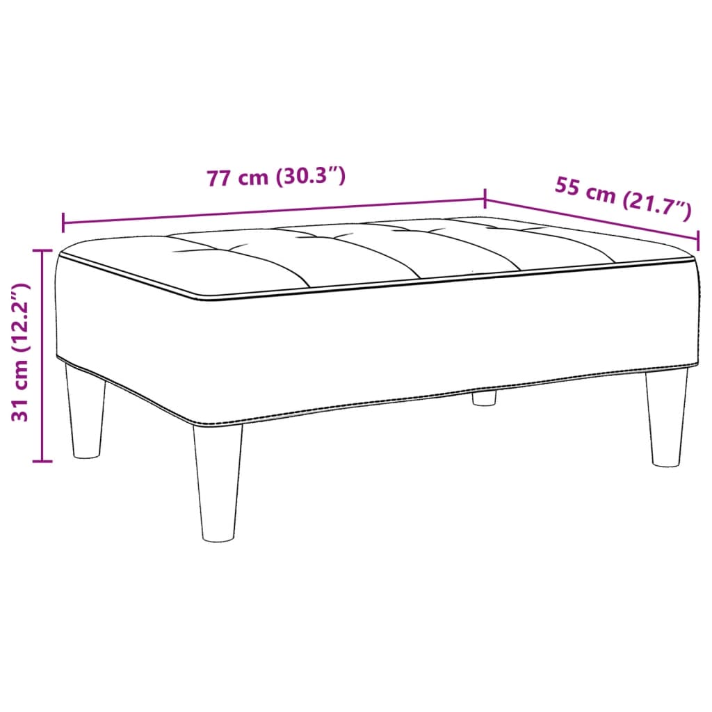 Fußhocker Dunkelgrün 77x55x31 cm Samt