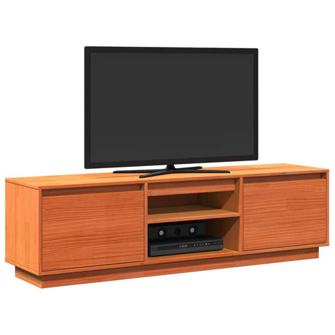 TV-Schrank Wachsbraun 140x35x40 cm Massivholz Kiefer