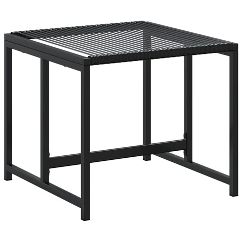 Gartenhocker 4 Stk. Schwarz Poly Rattan