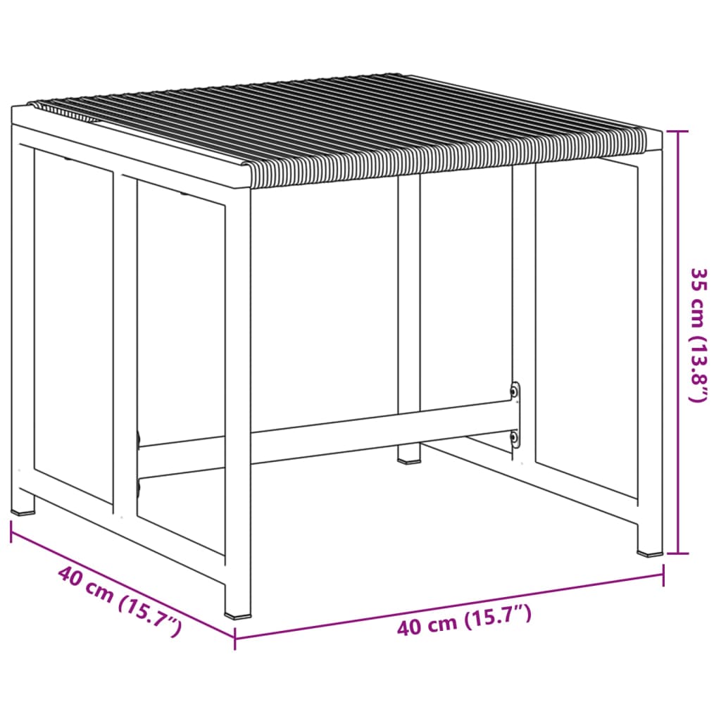 Gartenhocker 4 Stk. Schwarz Poly Rattan