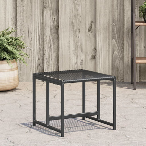 Gartenhocker 4 Stk. Schwarz Poly Rattan