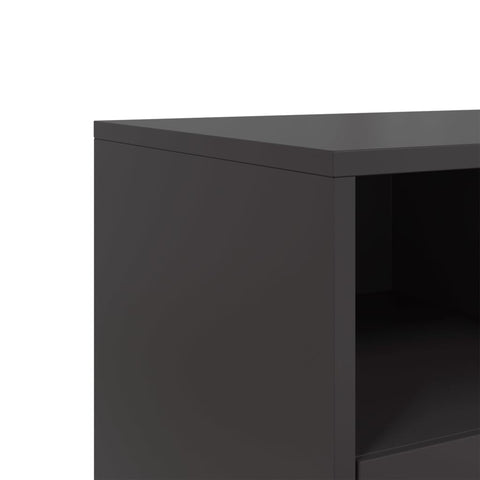 TV-Schrank Schwarz 100,5x39x60,5 cm Stahl