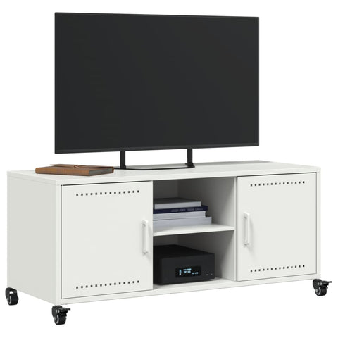 TV-Schrank Weiß 100,5x39x43,5 cm Stahl