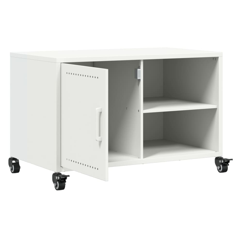 TV-Schrank Weiß 68x39x43,5 cm Stahl