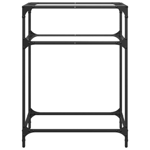 Konsolentisch mit Glasplatte Transparent 60x35x81 cm Stahl