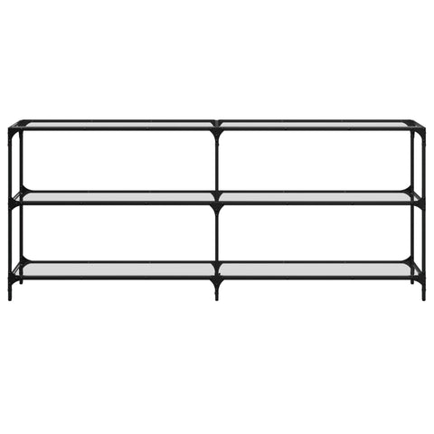 Konsolentisch mit Glasplatte Transparent 194,5x30x81 cm Stahl