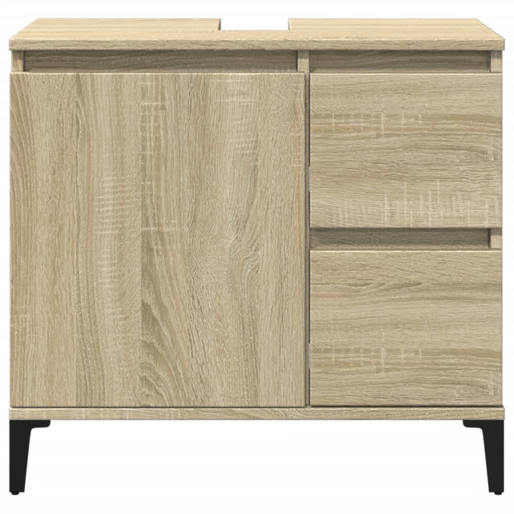 Badschrank Sonoma-Eiche 65x33x60 cm Holzwerkstoff