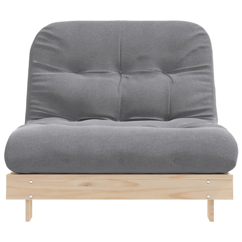 Futon Schlafsofa mit Matratze 100x206x11 cm Massivholz Kiefer