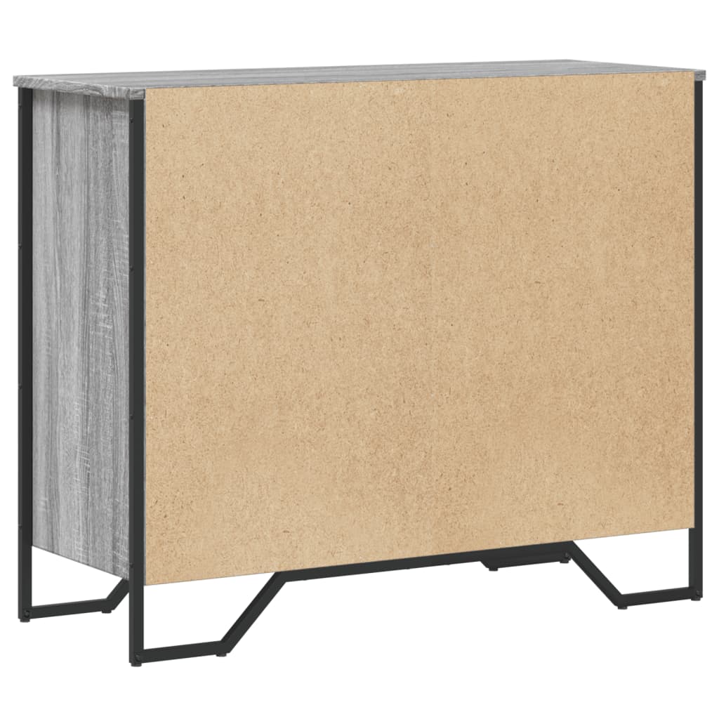 Kommode Grau Sonoma 91x35,5x74,5 cm Holzwerkstoff