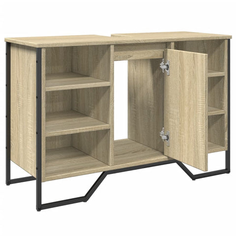 Waschbeckenunterschrank Sonoma-Eiche 91x35x60 cm Holzwerkstoff