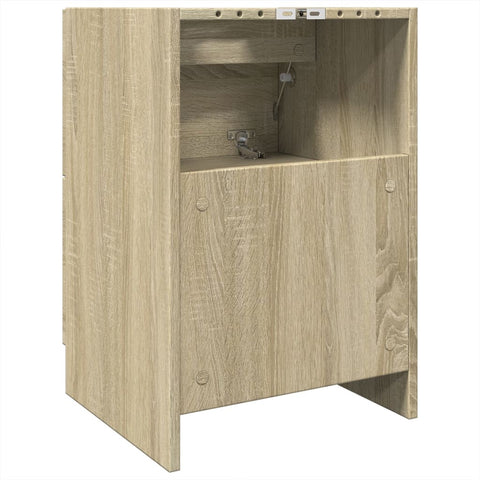 Waschbeckenunterschrank Sonoma-Eiche 40x37x59 cm Holzwerkstoff