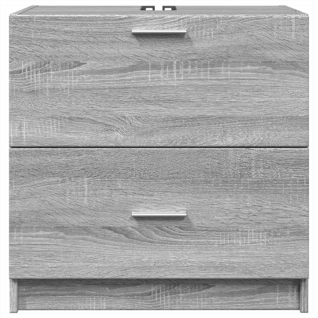 Waschbeckenunterschrank Grau Sonoma 59x37x59 cm Holzwerkstoff