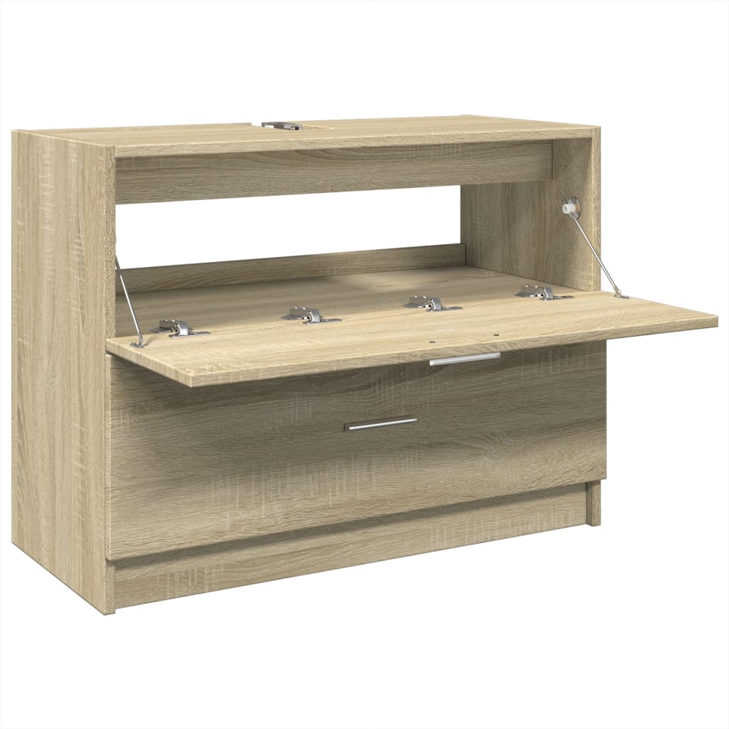 Waschbeckenunterschrank Sonoma-Eiche 78x37x59 cm Holzwerkstoff