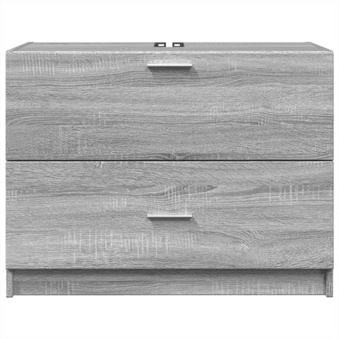 Waschbeckenunterschrank Grau Sonoma 78x37x59 cm Holzwerkstoff