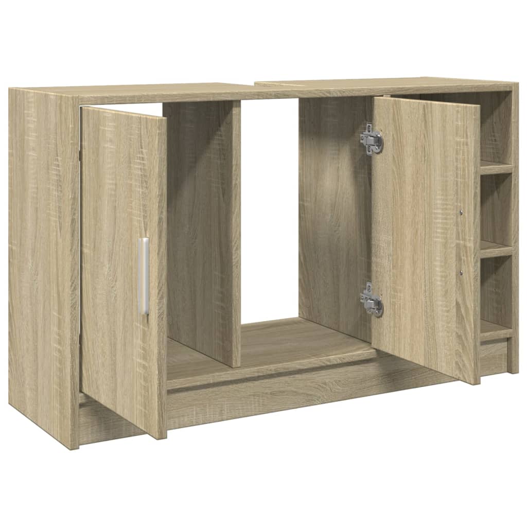 Waschbeckenunterschrank Sonoma-Eiche 90x29x55 cm Holzwerkstoff