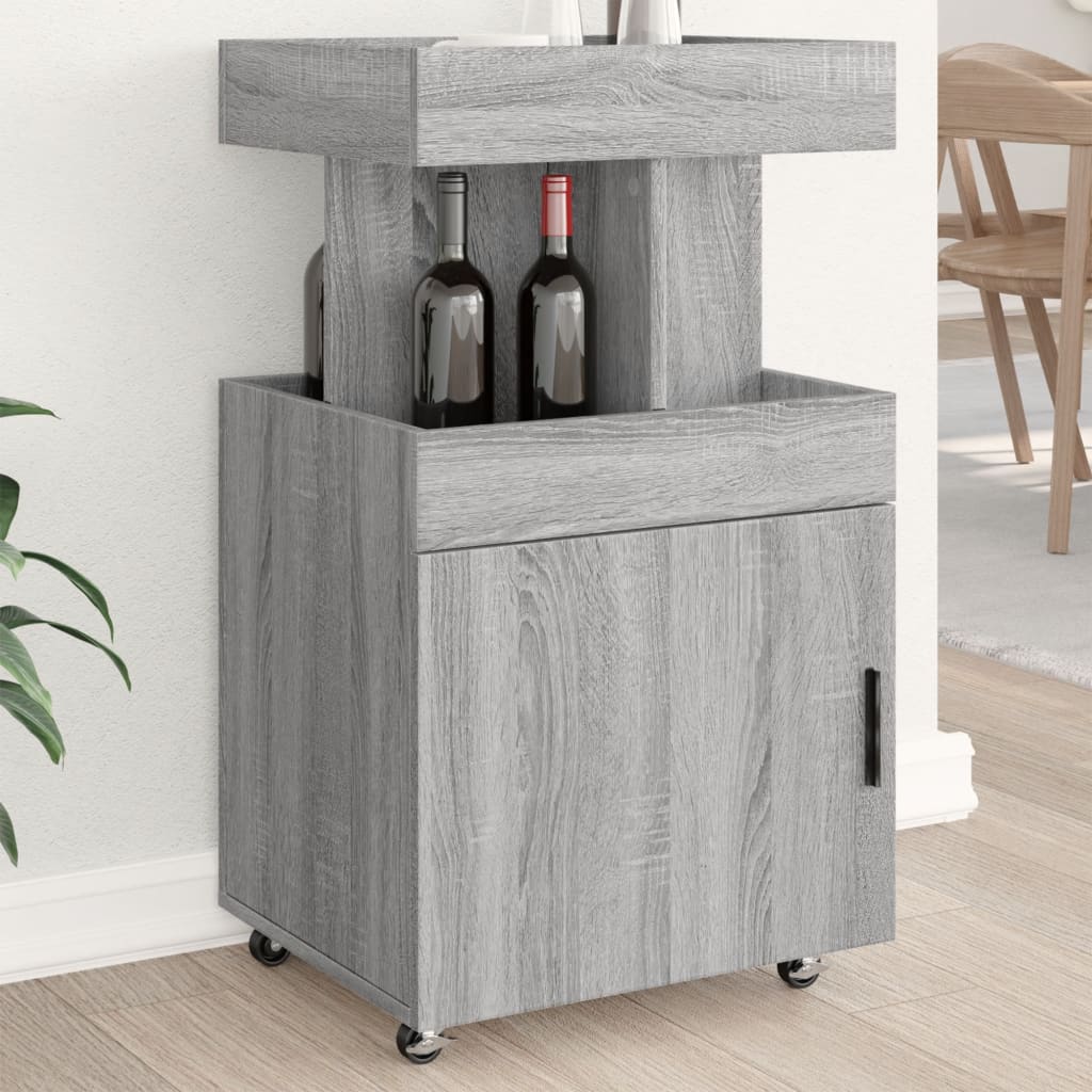 Barwagen Grau Sonoma 50x41x89 cm Holzwerkstoff