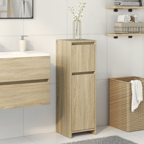 Badezimmerschrank Sonoma-Eiche 30x30x95 cm Holzwerkstoff