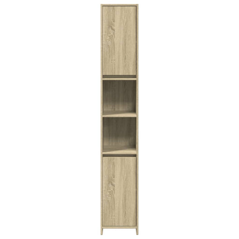 Badezimmerschrank Sonoma-Eiche 30x30x183,5 cm Holzwerkstoff