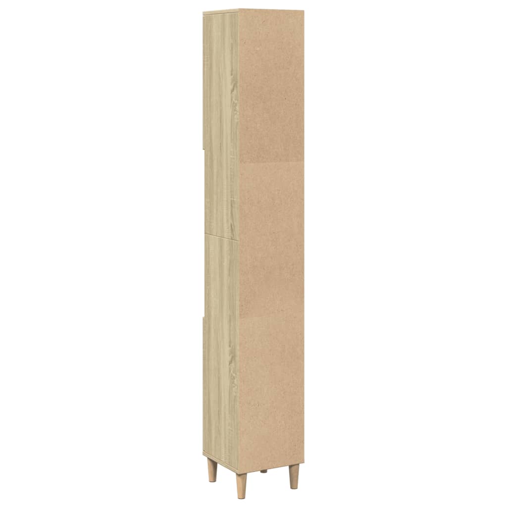 Badschrank Sonoma-Eiche 30x30x190 cm Holzwerkstoff