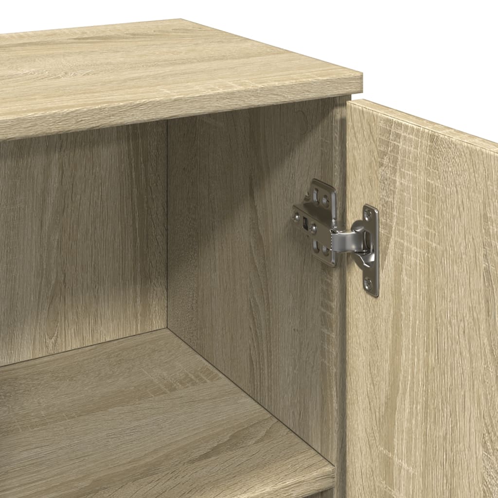 Badschrank Sonoma-Eiche 30x30x190 cm Holzwerkstoff