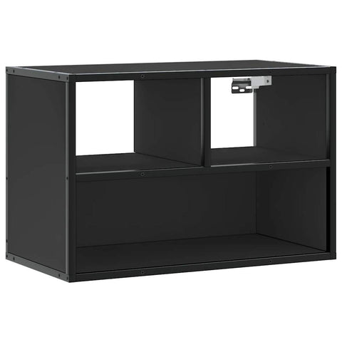 TV-Schrank Schwarz 60x31x39,5 cm Holzwerkstoff und Metall