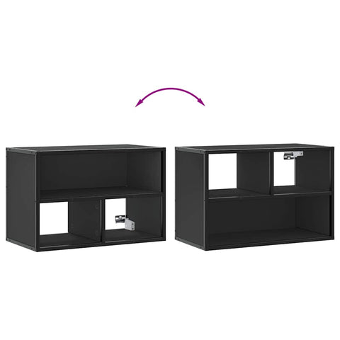 TV-Schrank Schwarz 60x31x39,5 cm Holzwerkstoff und Metall