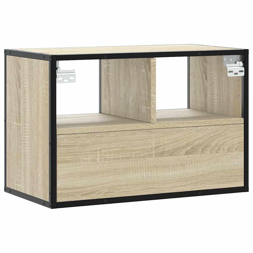 TV-Schrank Sonoma-Eiche 60x31x39,5 cm Holzwerkstoff und Metall