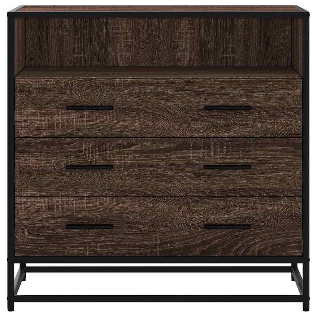 Schubladenschrank Braun Eichen-Optik 70x41x70 cm Holzwerkstoff