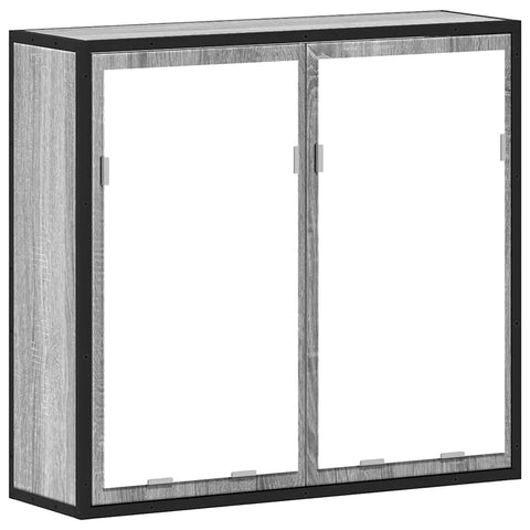 Bad-Spiegelschrank Grau Sonoma 65x20x60 cm Holzwerkstoff