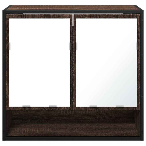 Bad-Spiegelschrank Braun Eichen-Optik 65x20x60 cm Holzwerkstoff